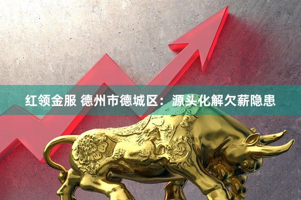 红领金服 德州市德城区：源头化解欠薪隐患