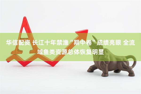 华信配资 长江十年禁渔“期中卷”成绩亮眼 全流域鱼类资源总体恢复明显
